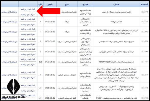 دوره های آموزش مداوم پزشکی